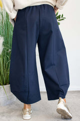 Lucia Scuba Cocoon Trouser in Navy