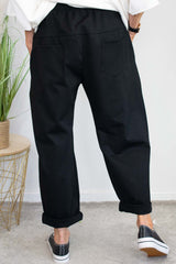Melina Scuba Cocoon Trouser in Black