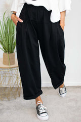 Melina Scuba Cocoon Trouser in Black