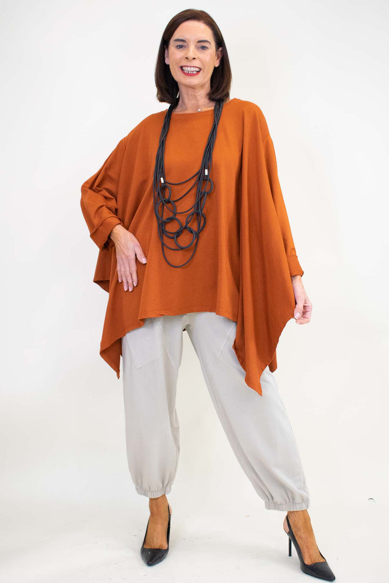 Matilda Batwing Top in Rust