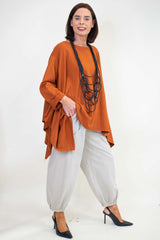 Matilda Batwing Top in Rust