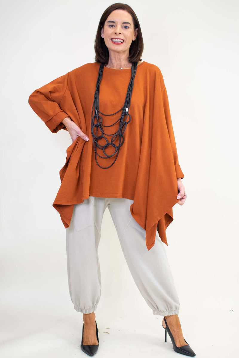 Matilda Batwing Top in Rust