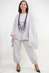 Matilda Batwing Top in Stone