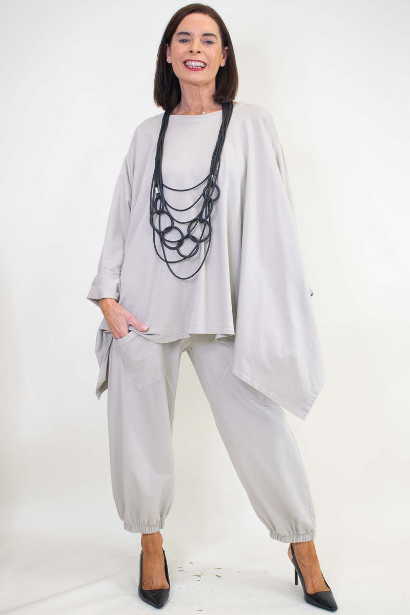 Matilda Batwing Top in Stone