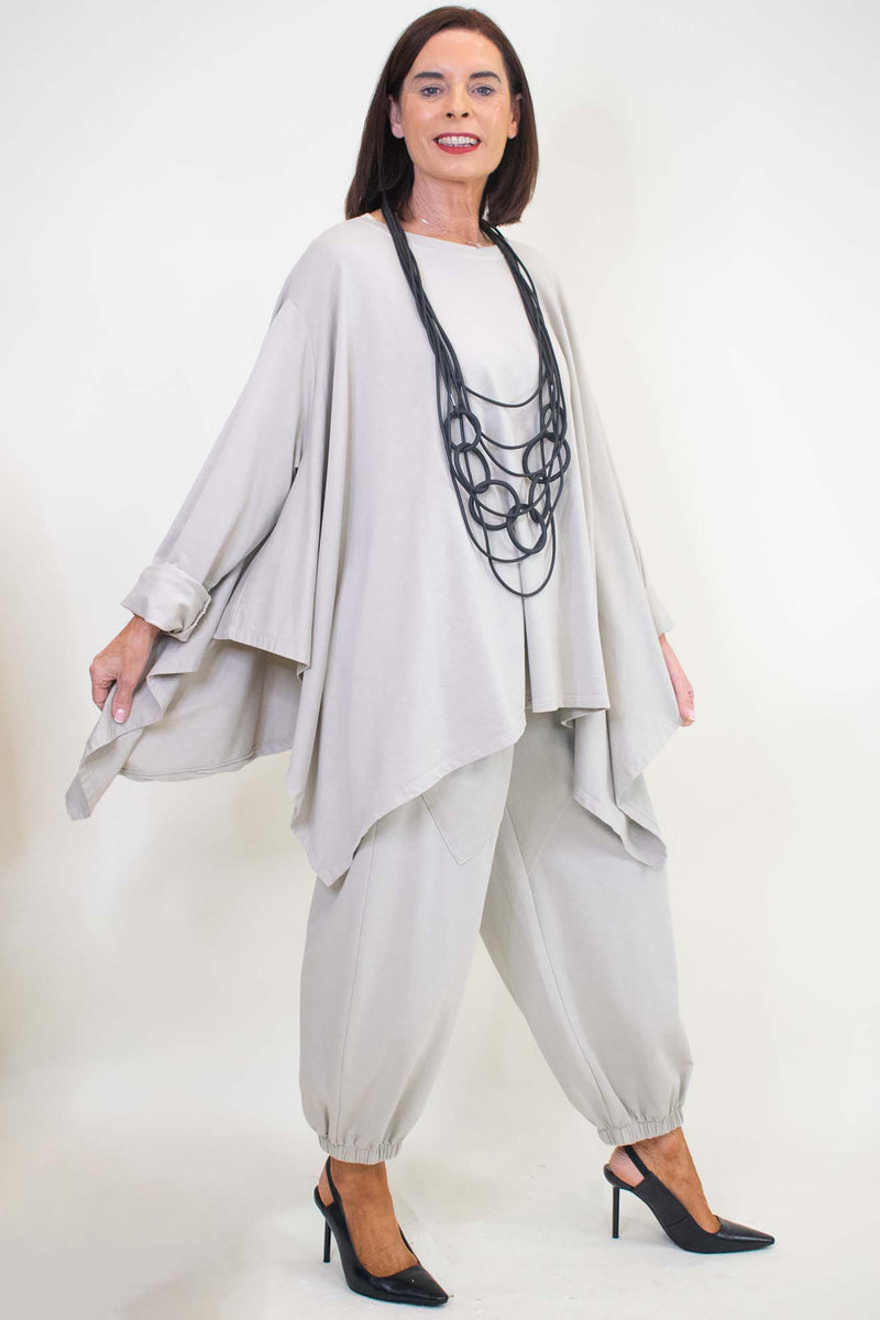 Matilda Batwing Top in Stone