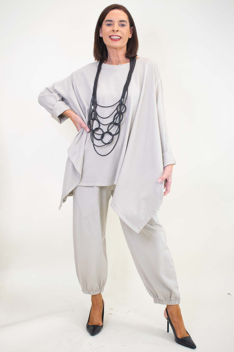 Matilda Batwing Top in Stone