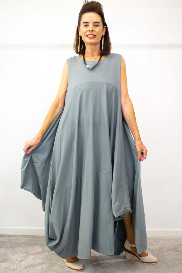 The Luxury Maia Collection - Maia Cocoon Dress in Slate Grey