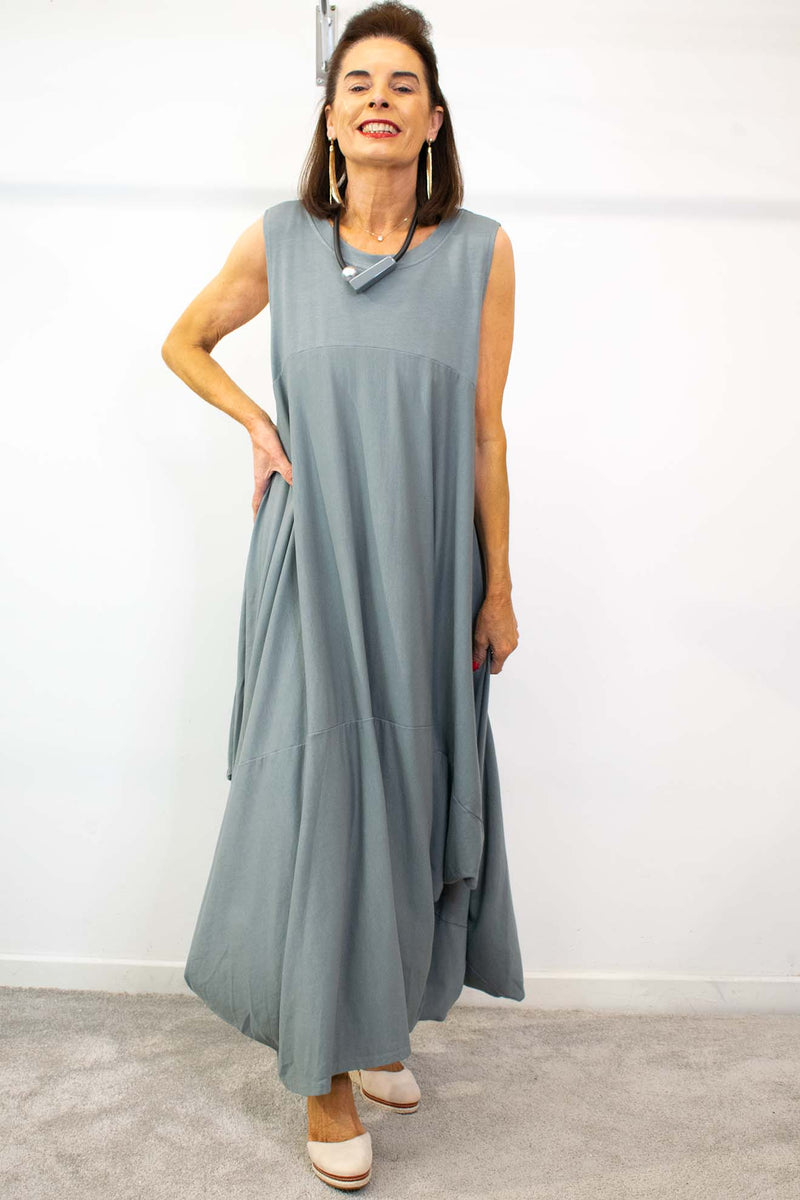 The Luxury Maia Collection - Maia Cocoon Dress in Slate Grey