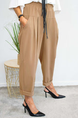 Melina Scuba Cocoon Trouser in Camel