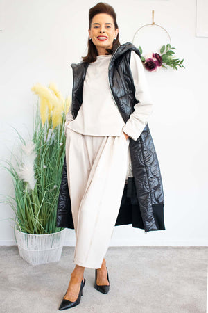 October Quilted Gilet in Black