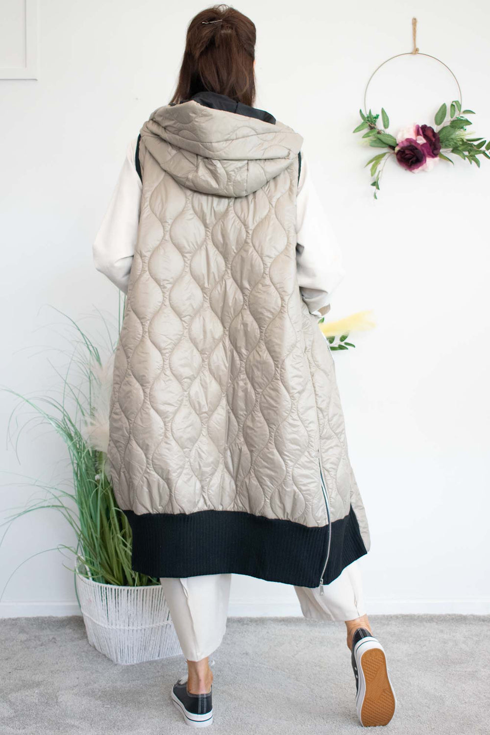 October Quilted Gilet in Mocha