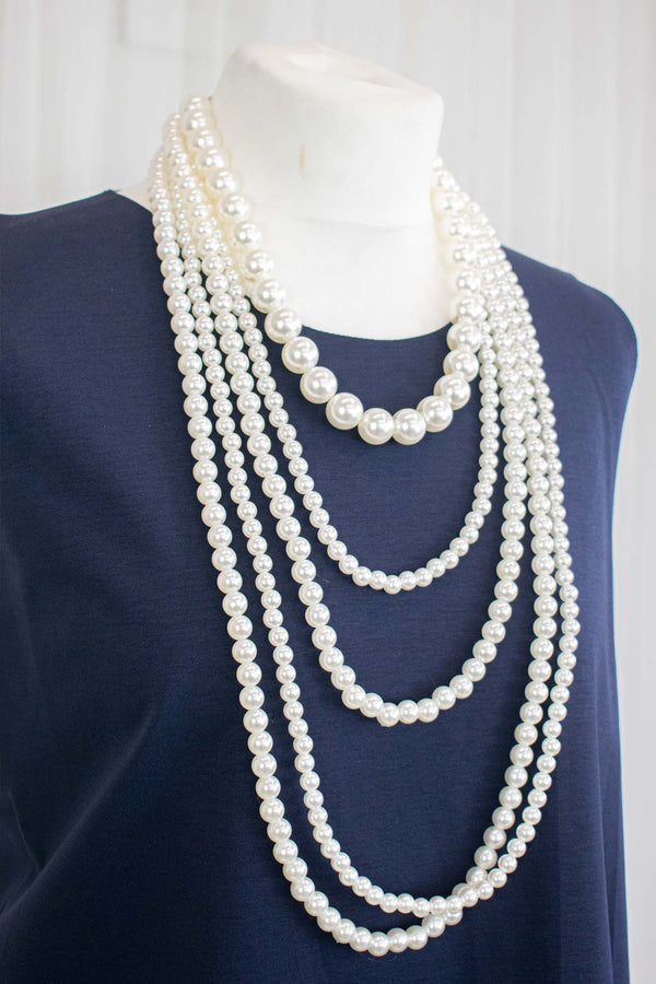 Longline Layered Pearl Necklace