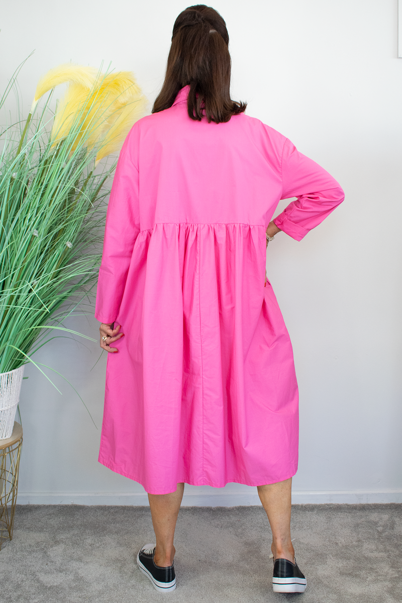 Penelope Dress in Bubblegum Pink