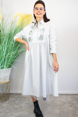 Penelope Dress in Soft Grey