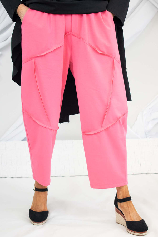 Elaina Exposed Seam Trouser in Pink