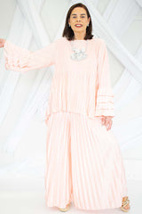 Sané Floaty Pleated Suit in Blush