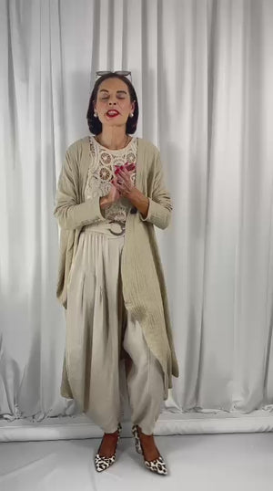 Malana Waterfall jacket in stone