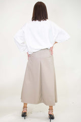Paraya PU Skirt in Beige