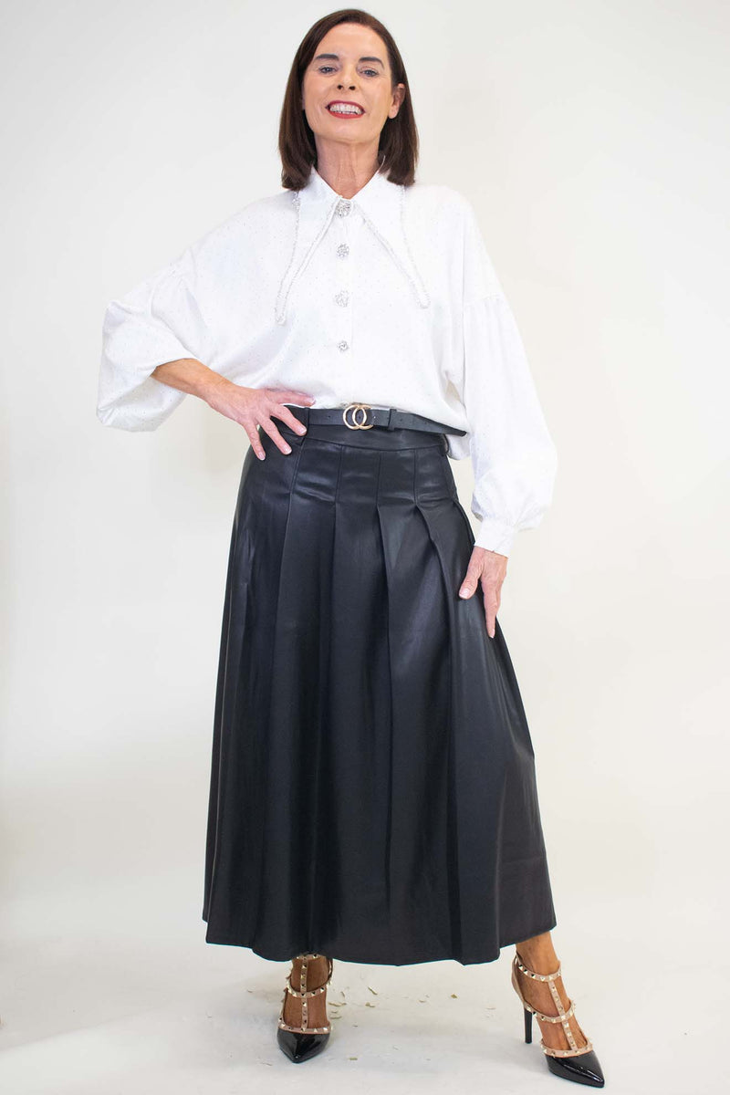 Paraya PU Skirt in Black