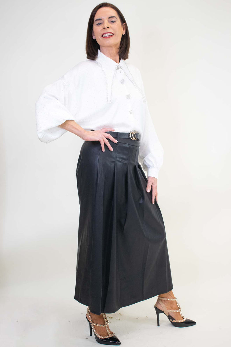 Paraya PU Skirt in Black