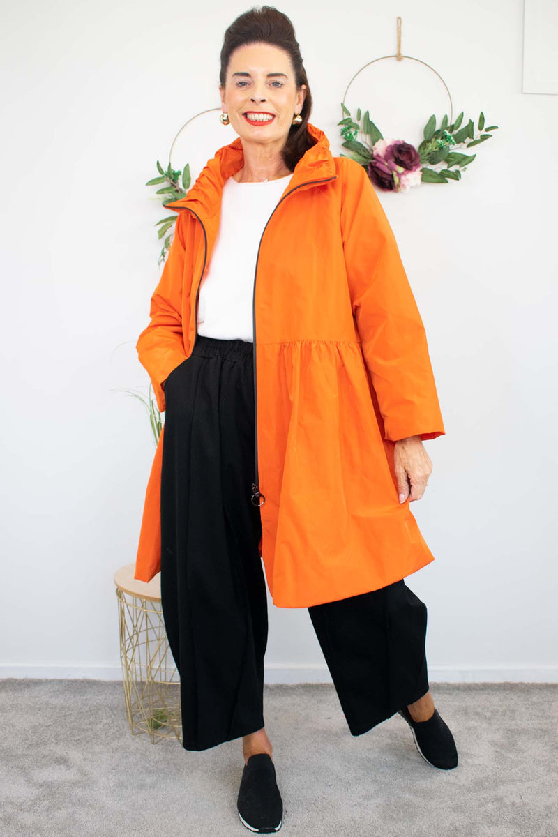 Saskia Mac Coat in Orange Sorbet