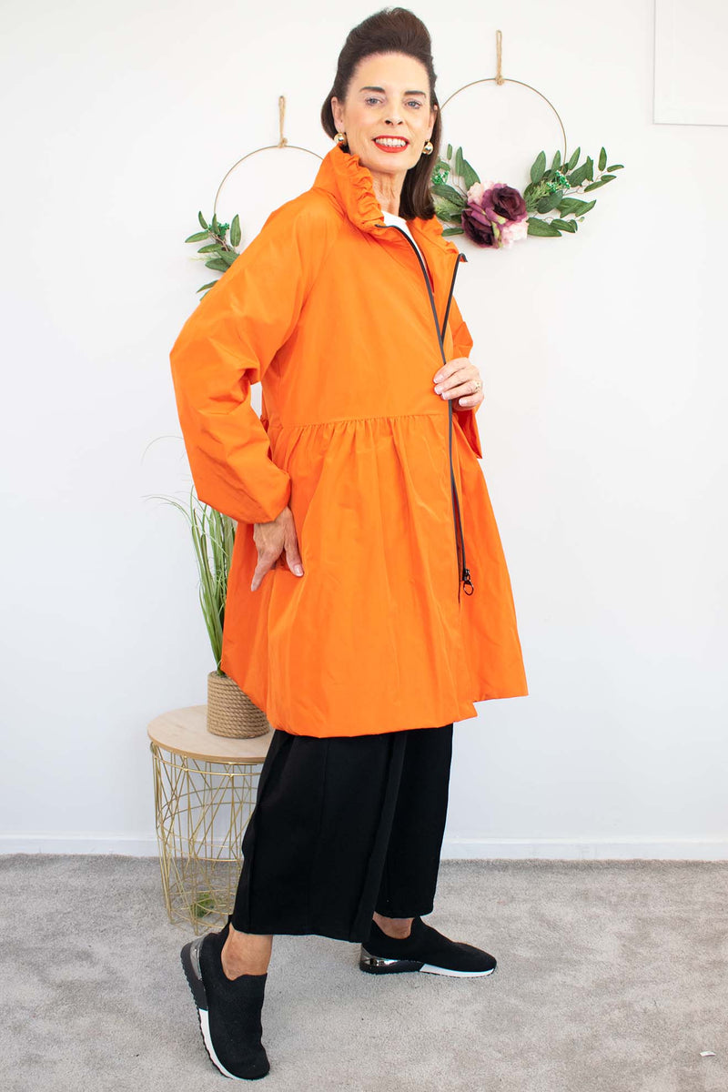Saskia Mac Coat in Orange Sorbet