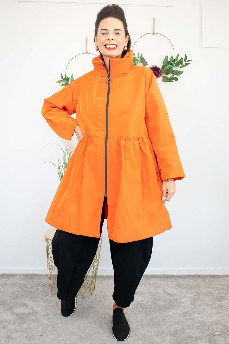 Saskia Mac Coat in Orange Sorbet