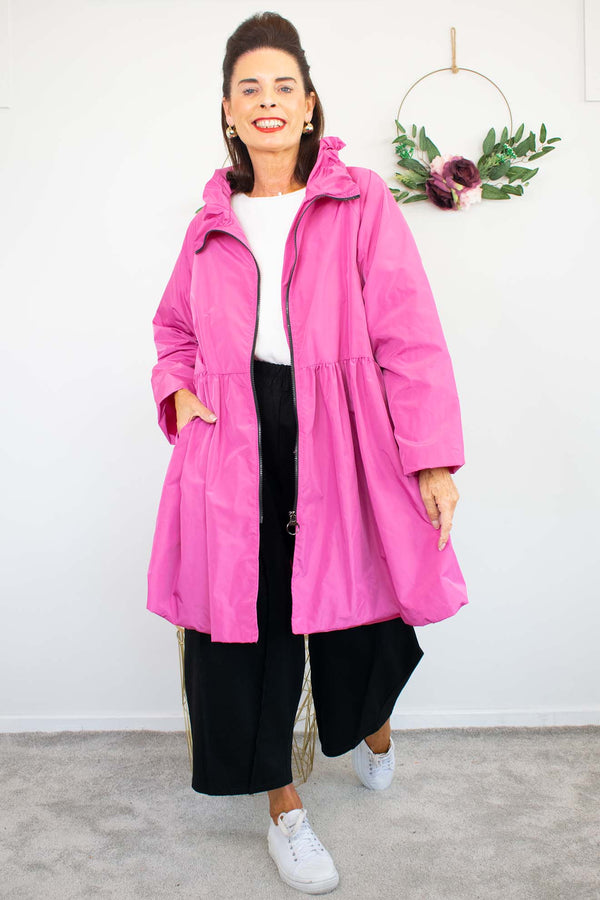 Saskia Mac Coat in Hot Pink