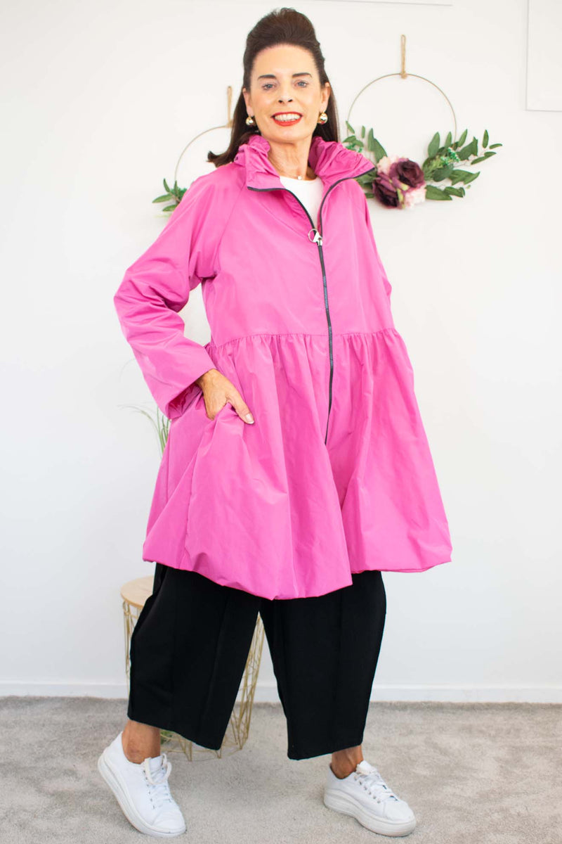 Saskia Mac Coat in Hot Pink