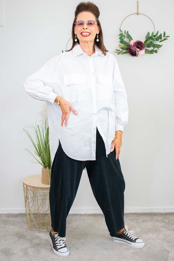 Two Pocket Shirt in White