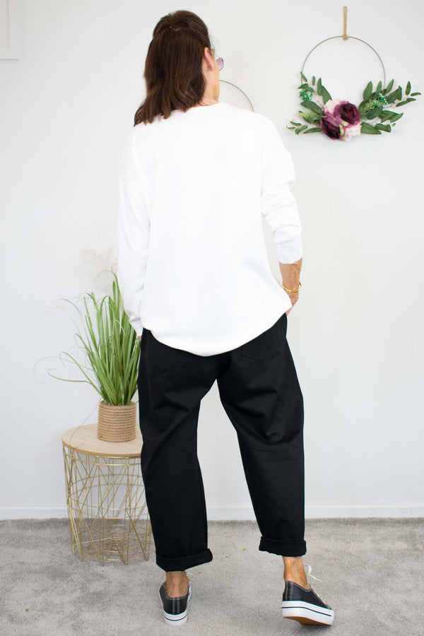 Tasha Skeleton Diamante Knit in Cream