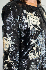 Stella Sequin Jacket in Black