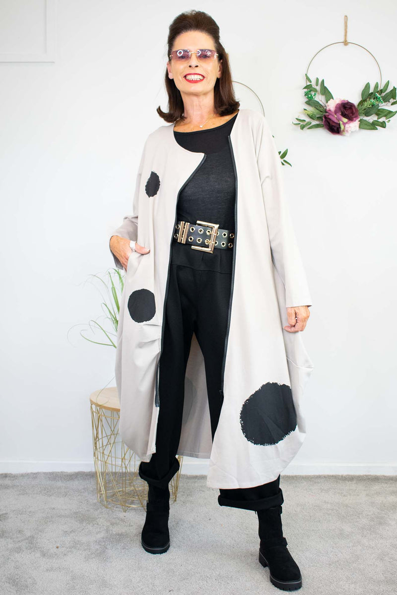 Spotty Dotty Jacket in Stone
