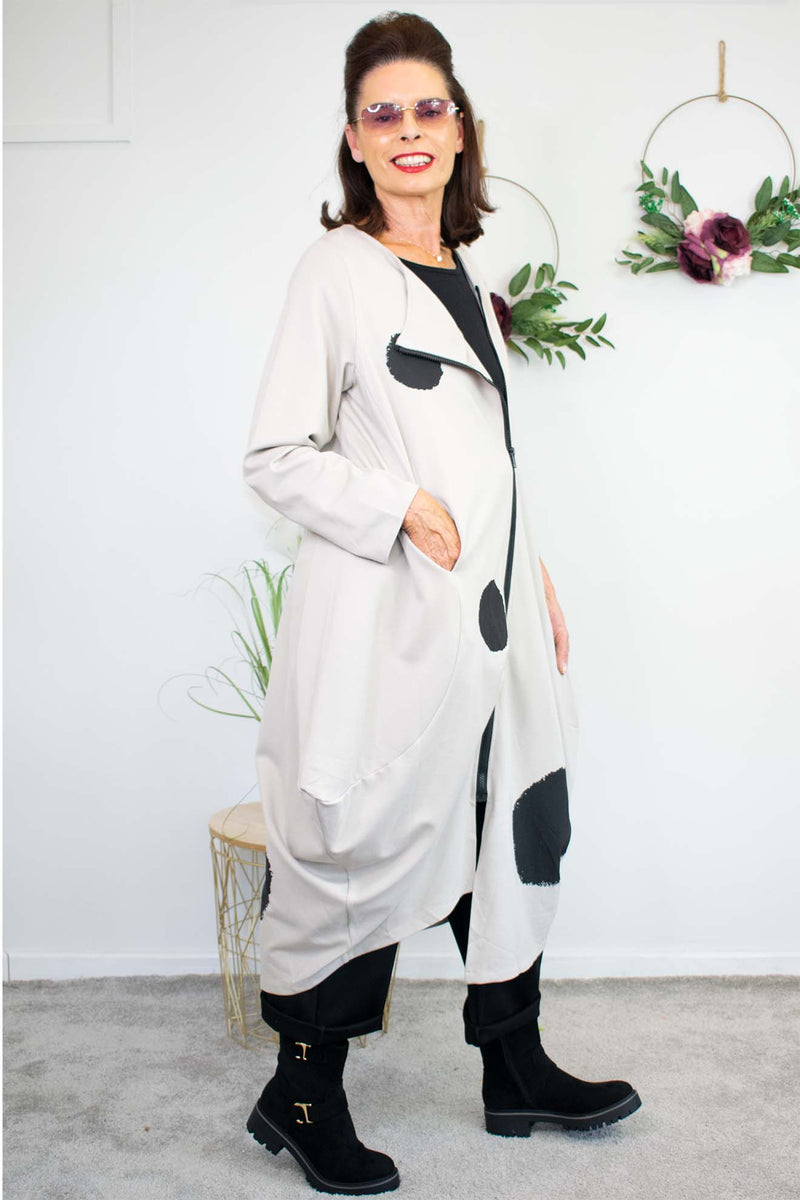 Spotty Dotty Jacket in Stone