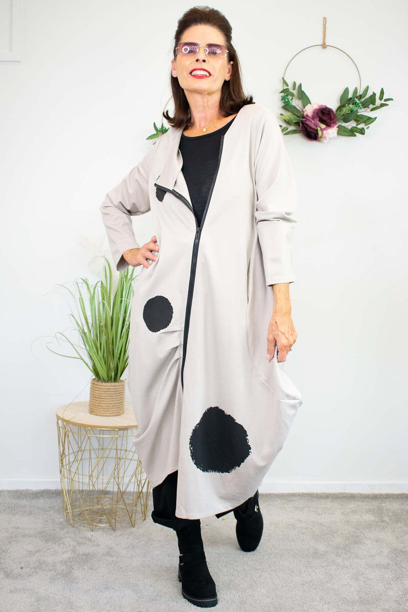 Spotty Dotty Jacket in Stone