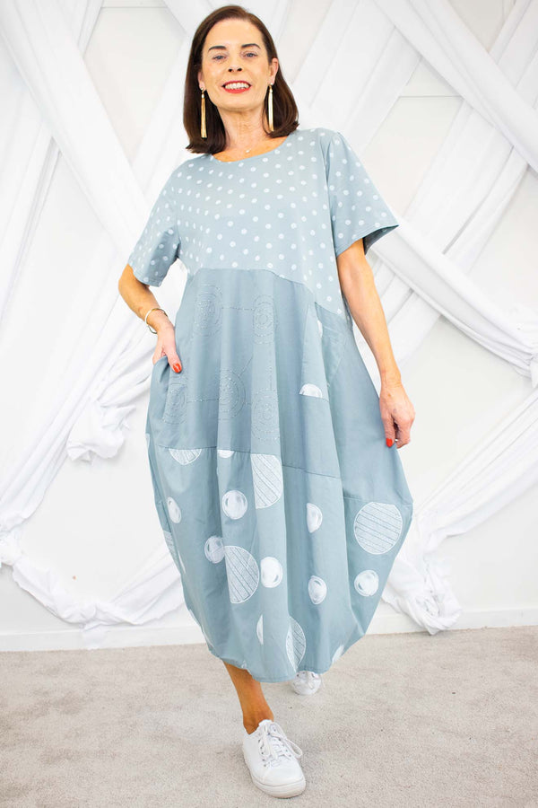 Allie Cocoon Dress in Teal