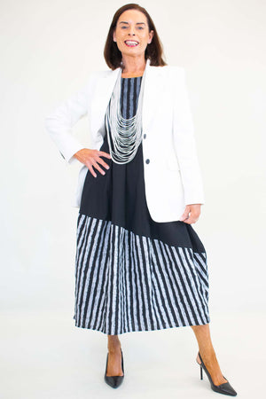 Ava Cocoon Dress in Monochrome