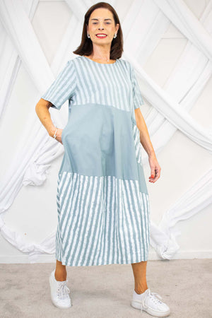 Ava Cocoon Dress In Teal