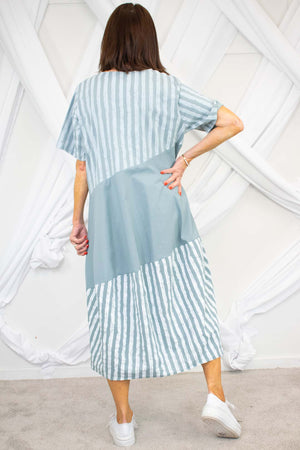 Ava Cocoon Dress In Teal