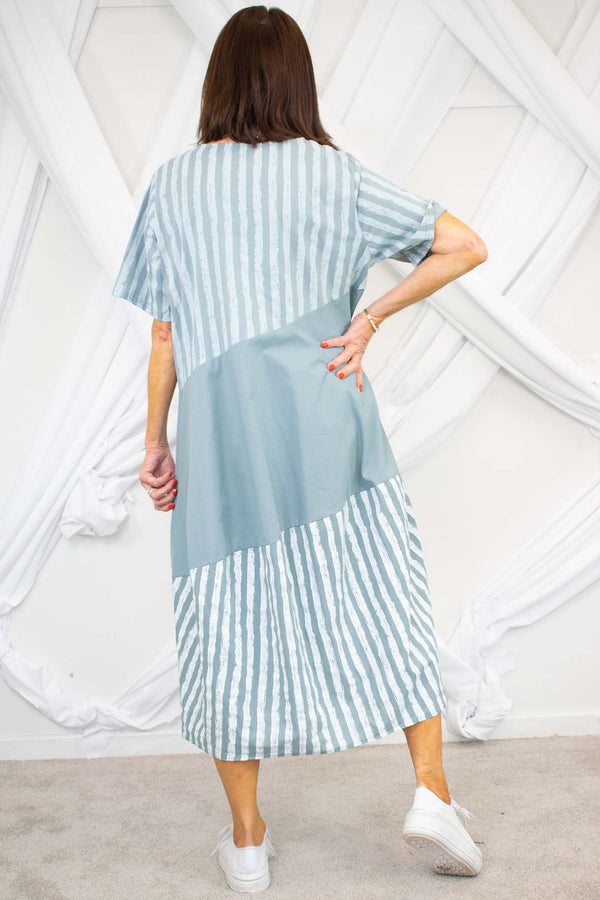 Ava Cocoon Dress In Teal