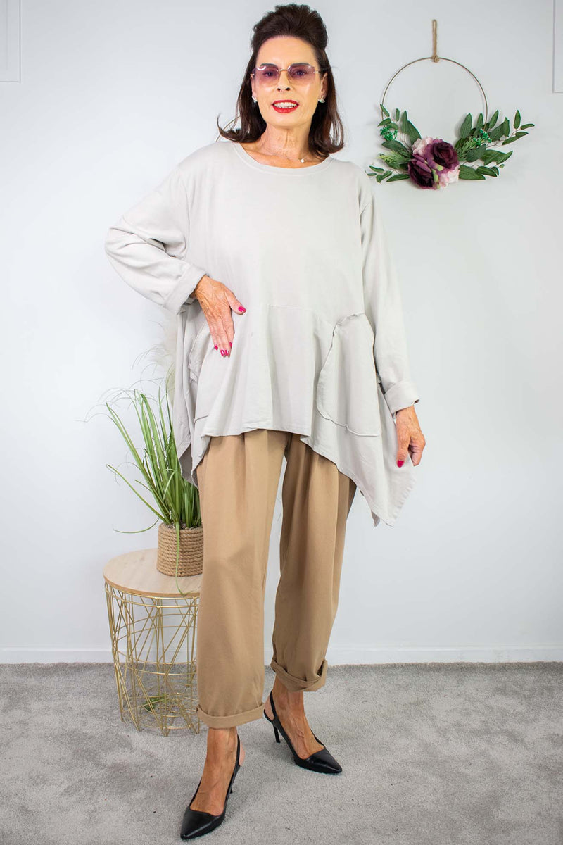 Hazel Swing Top in Stone