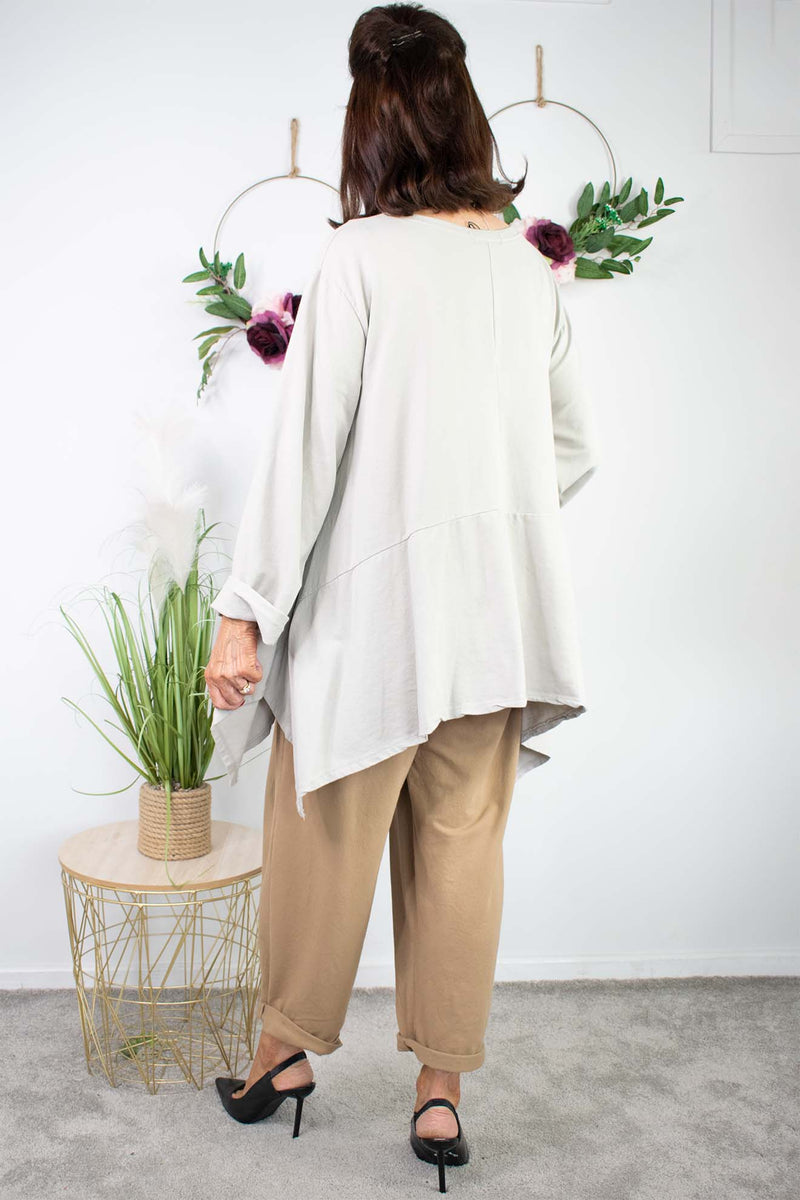Hazel Swing Top in Stone