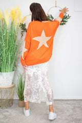 Tabitha Star Knit in Orange