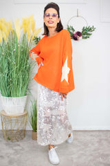 Tabitha Star Knit in Orange