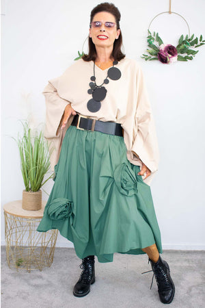 Rosalina A-Line Skirt in Teal PRE/ ORDER 10TH OCTOBER DISPATCH DATE