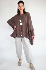 Joannah Batwing Top in Chocolate
