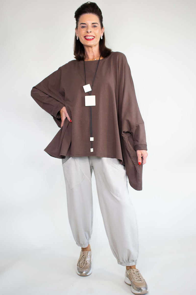 Joannah Batwing Top in Chocolate