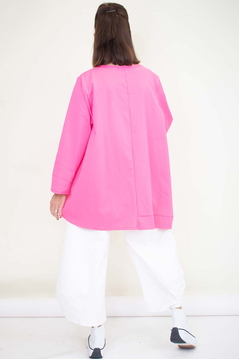 The Carousel Collection - Coleen Asymmetric Top in Candy Pink