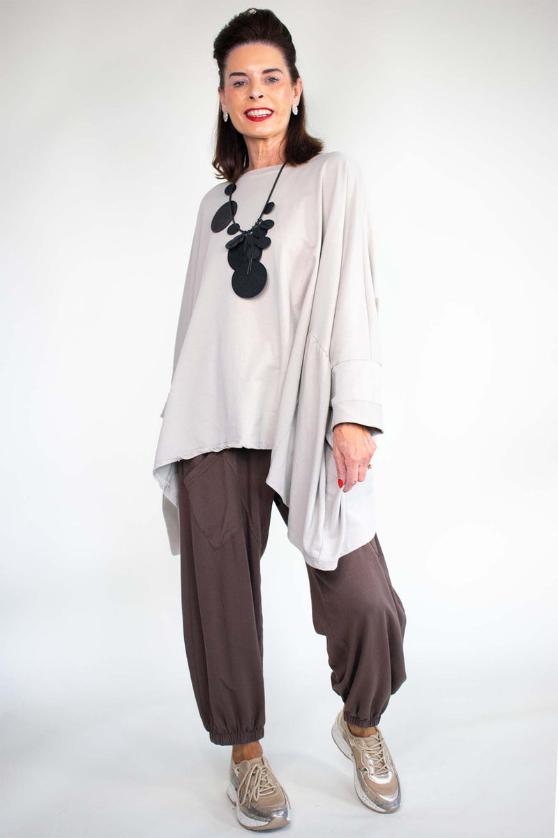 Joannah Batwing Top in Stone