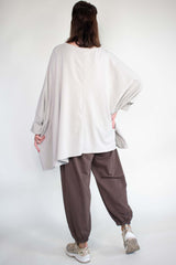 Joannah Batwing Top in Stone